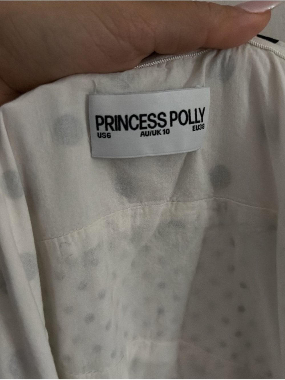 Princess Polly Marguerite Halter Maxi Dress White Polka - Picture 5 of 5